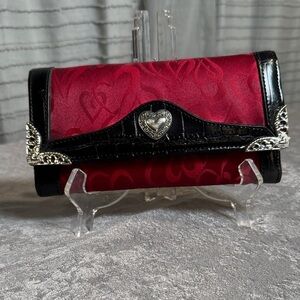 Chic Okpta| Bags |Red and Black Heart Clutch Silver Heart